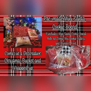 Mini Santa Cookie Board Set